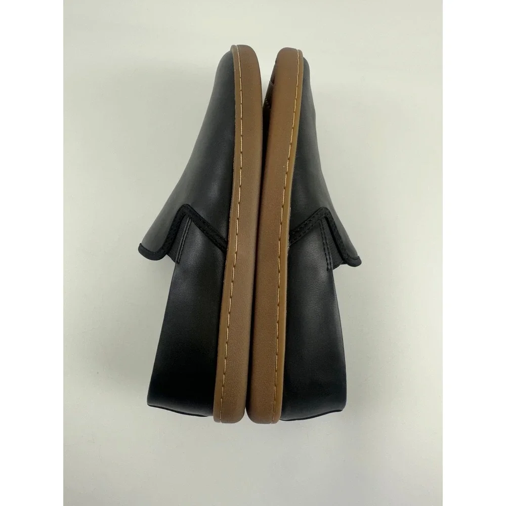 Feelgrounds Droptop Luxe Slip On Black Barefoot Minimalist Faux Leather Women 8